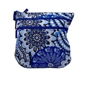 Vera Bradley Blue Fabric Floral Crossbody And Wallet
